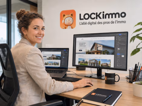 Utilisatrice de LOCKimmo à son poste de travail