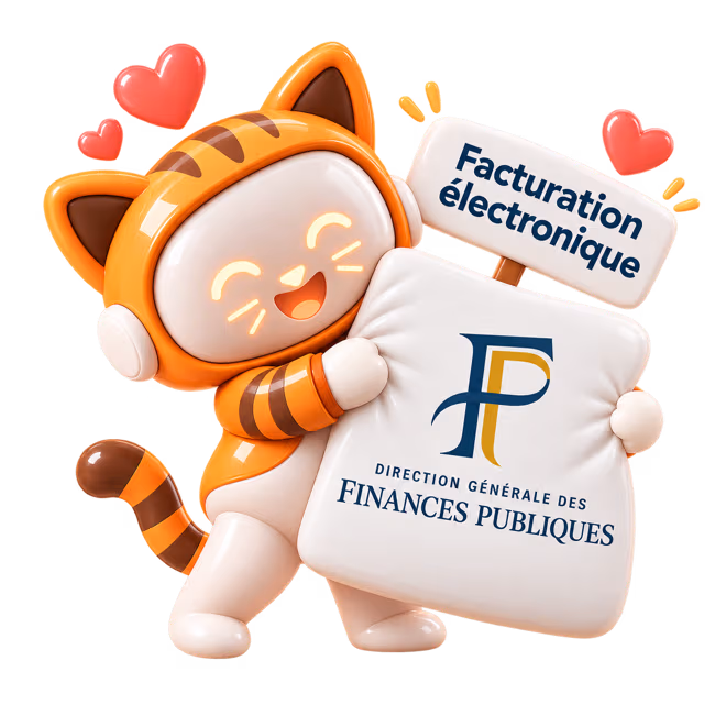 Mascotte LOCKimmo tenant un dossier de facturation électronique