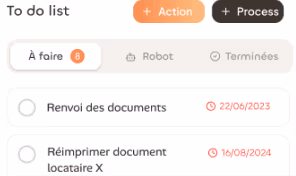 Liste de tâches LOCKimmo : renvoi de documents et réimpression de document locataire