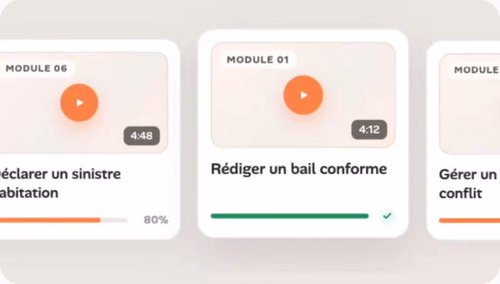 Modules vidéo de la LOCK'Académie et leur progression