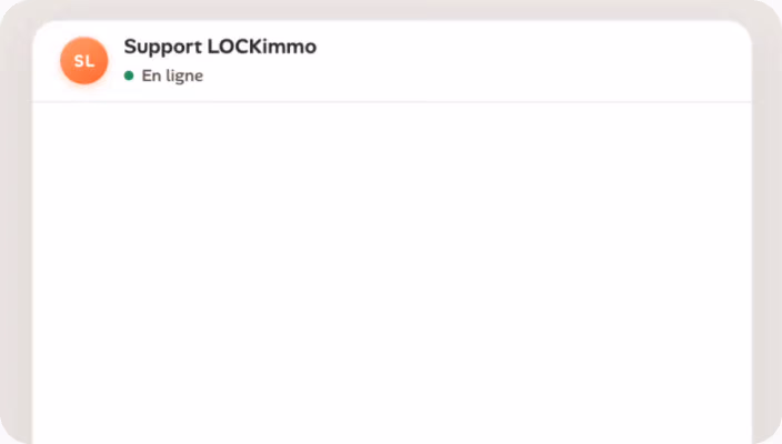 Fenêtre de conversation du support LOCKimmo, en ligne