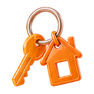 Icône porte-clés de maison — accompagnement de A à Z
